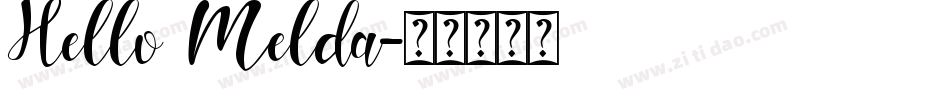 Hello Melda字体转换